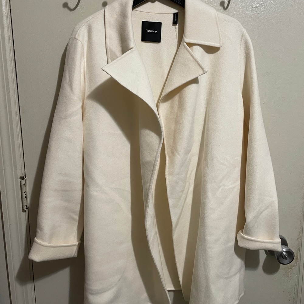 Theory Open Front Coat In Double-Face Wool-Cashme… - image 2